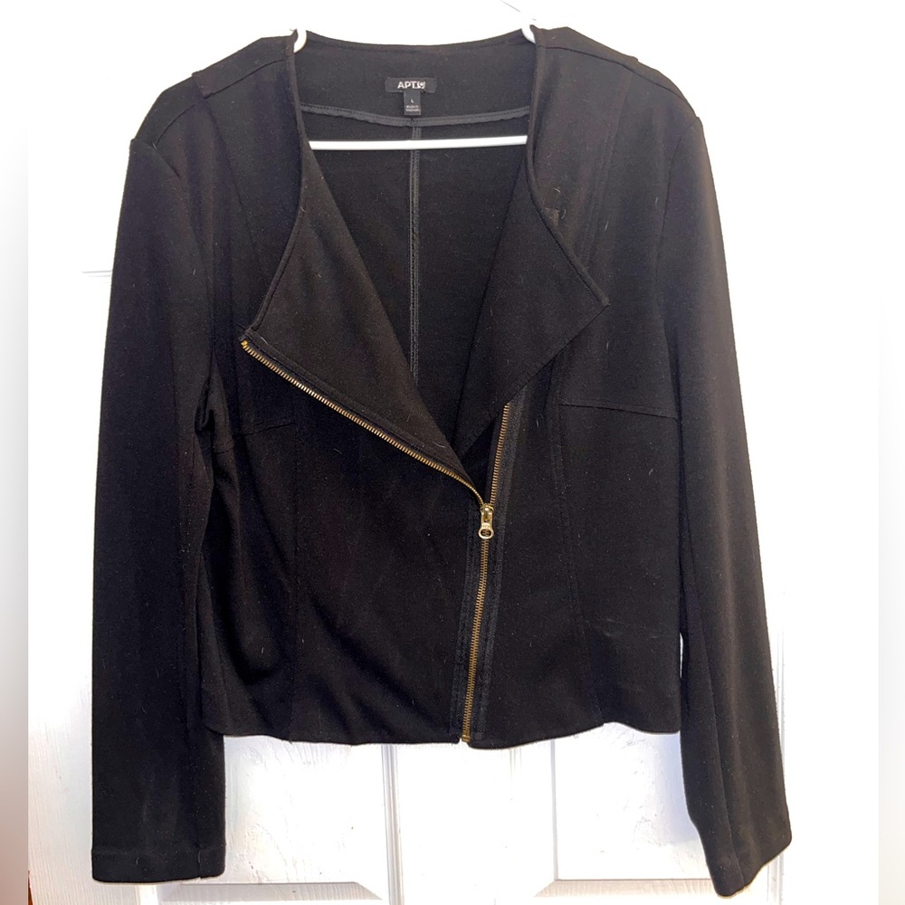 Black Fitted zip up Jacket